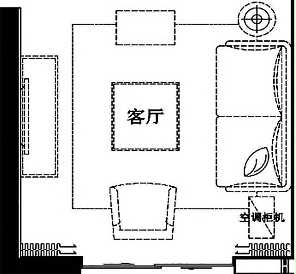 美奢漫客厅平面图#